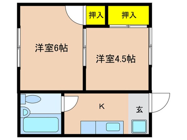 美桜ハイツの物件間取画像